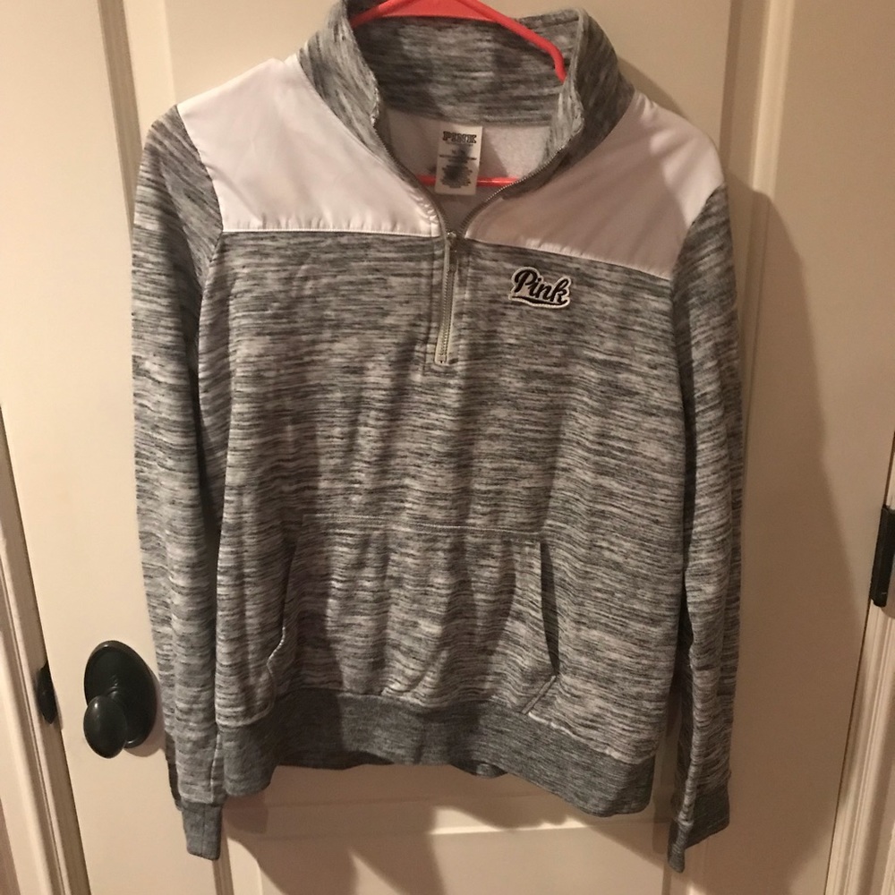 Half-zip PINK sweatshirt